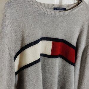 VTG Authentic Tommy Hilfiger Big Logo Flag Knit